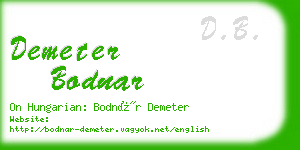 demeter bodnar business card